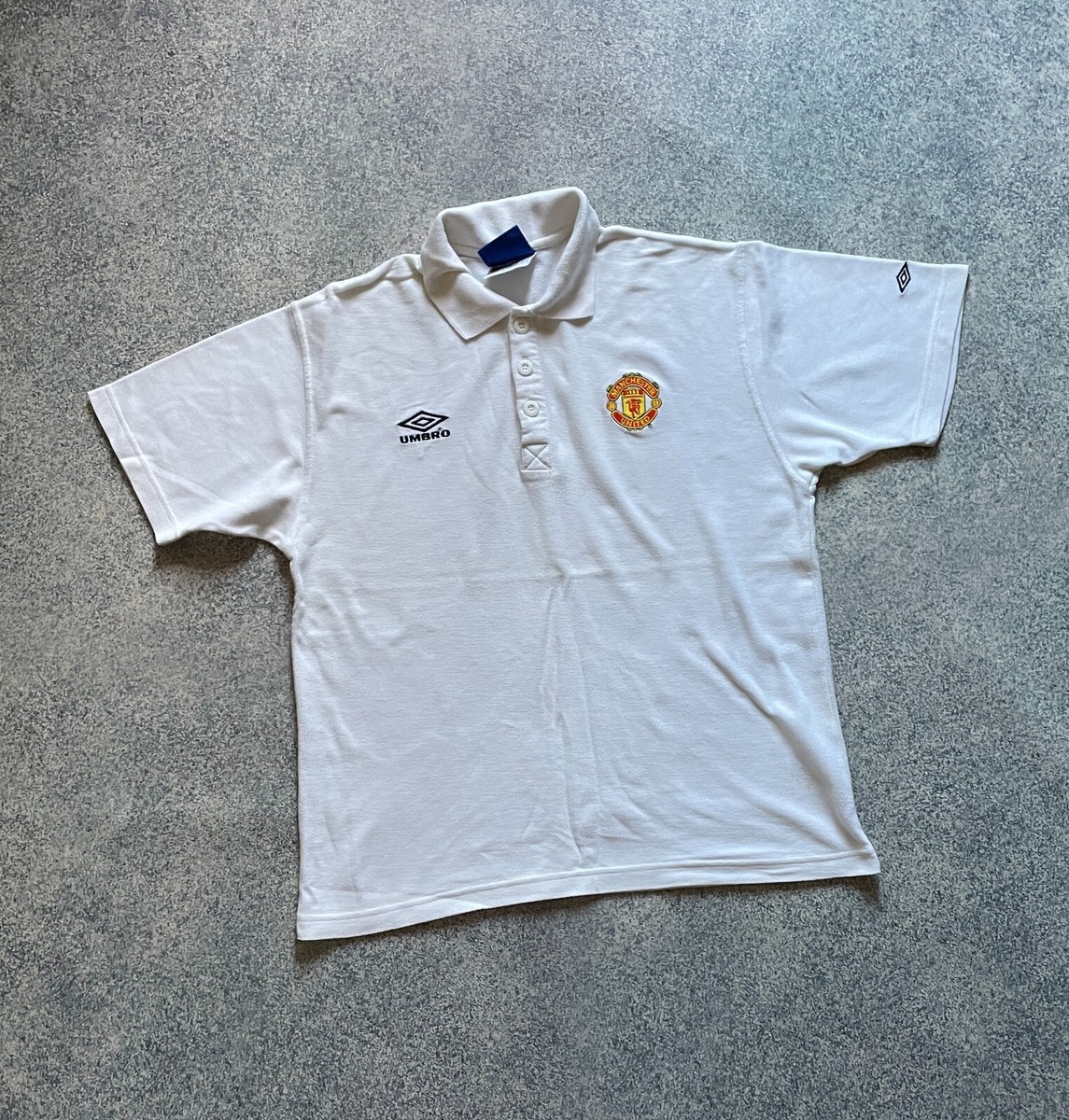 Vintage Manchester United 90s Umbro Pre-Match Polo Shirt Vintage Manchester United 90s Umbro Pre-Match Polo Shirt