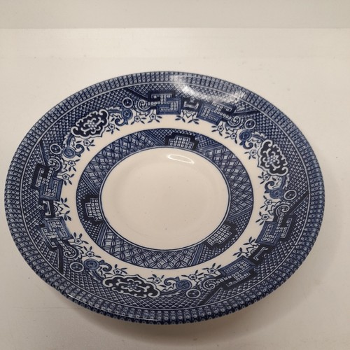 Vintage Churchill Blue Willow Tea Cup And Saucer Set, Made In England Preowned - Picture 5 of 7