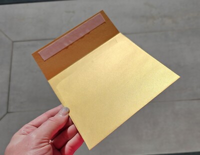 Gold Metallic 5.5 x 5.5 Square envelopes 80 lb Box of 250