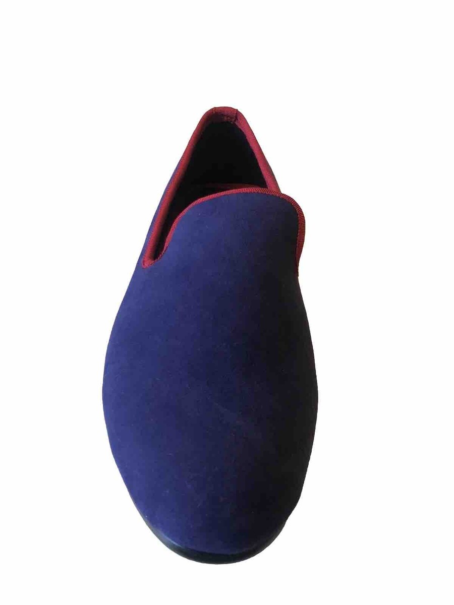 Duke + Dexter Velour Loafer Purple Navy and red Trim Single  display picture 2