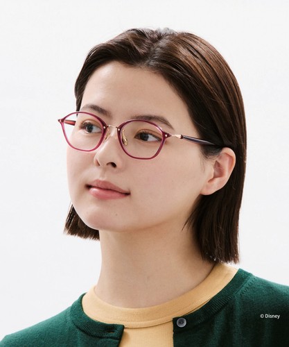 Disney Alice in Wonderland Cheshire Cat Eyeglass Glasses Frame Pale Pink JINS - Picture 12 of 12