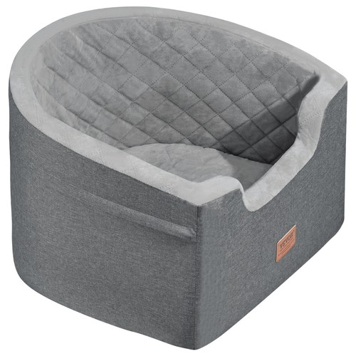 VEVOR Hunde Autositz Vorder/Rücksitz Hundesitz Auto 560x508x410mm 25kg Grau - Bild 12 von 12