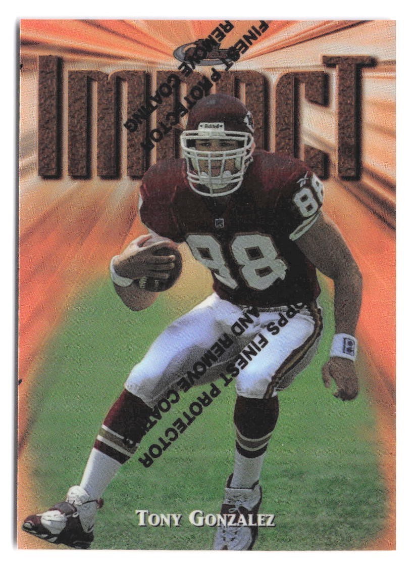 1997 Topps Finest Tony Gonzalez #269 Rookie RC w/Protector Coating QTY AVAIL
