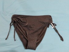 Old Navy Women's Black Shimmer Side-Tie Bikini Bottoms Size Large NWT