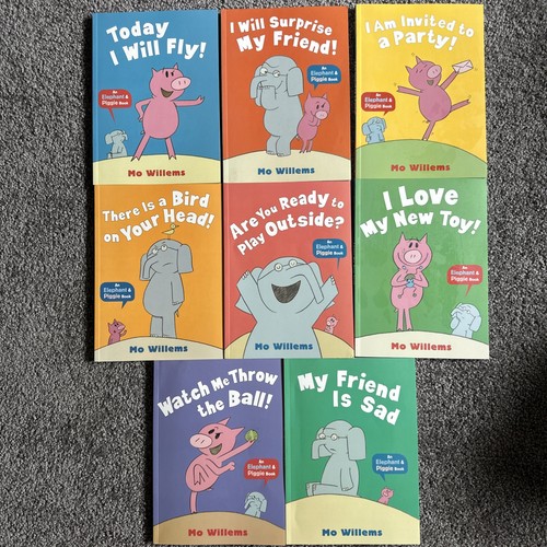 Mo Willems Elephant & Piggie Set X 8 Books: Party Fly Toy Play Bird Sad + 2 More - Picture 1 of 22