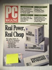 PC Magazine DEC 1989 Vol. 8 No. 22 - Back Issue COMPUTER Magazine Real 386 Power