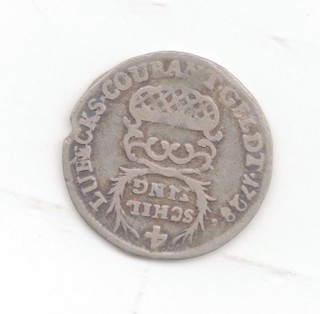 Lubeck Silver 1728 4 Schilling Lot E14