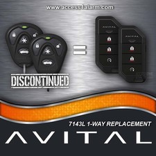 Pair of Avital 7143L 4-Button Remote Controls NEW STYLE For 2026 Avital 7147L