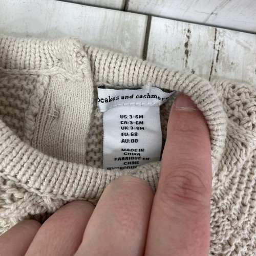 Cupcakes und Kaschmir Kleinkind Mädchen 3-6 Monate Zopfmuster Pulloverkleid mit Strumpfhose Neu mit Etikett - Bild 3 von 7