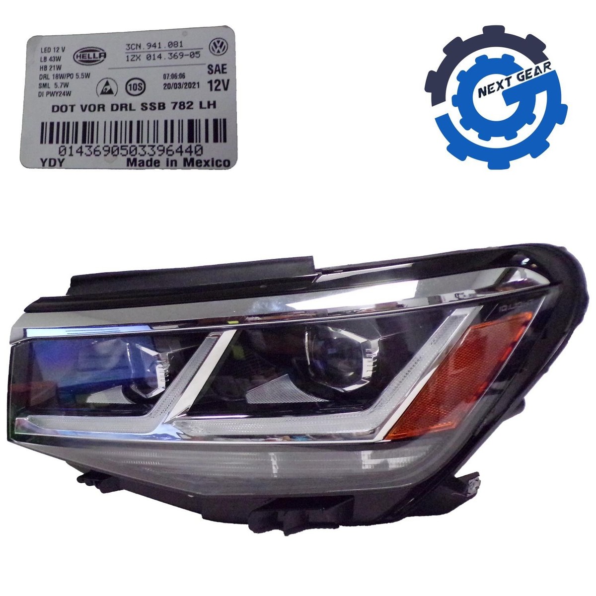 OEM Volkswagen Left LED Headlight For 2020-2023 Atlas Cross Sport