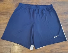 Nike Dri-FIT Soccer Short Men's L Navy Blue White DH8127