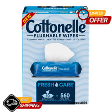 Cottonelle Fresh Care Flushable Wipes, Septic Safe, 10 Flip-Top Packs, 560 Wipes