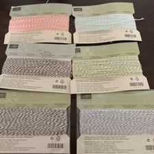 Lor of 6 Stampin Up Bakers Twine Set Of 6 Colors two are unopened.