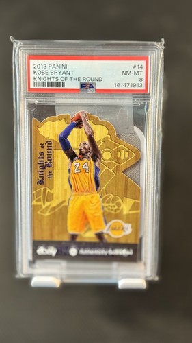 2013 Panini Kobe Bryant DIE CUT Knights of the Round #14 PSA 8 SSP CASE HIT