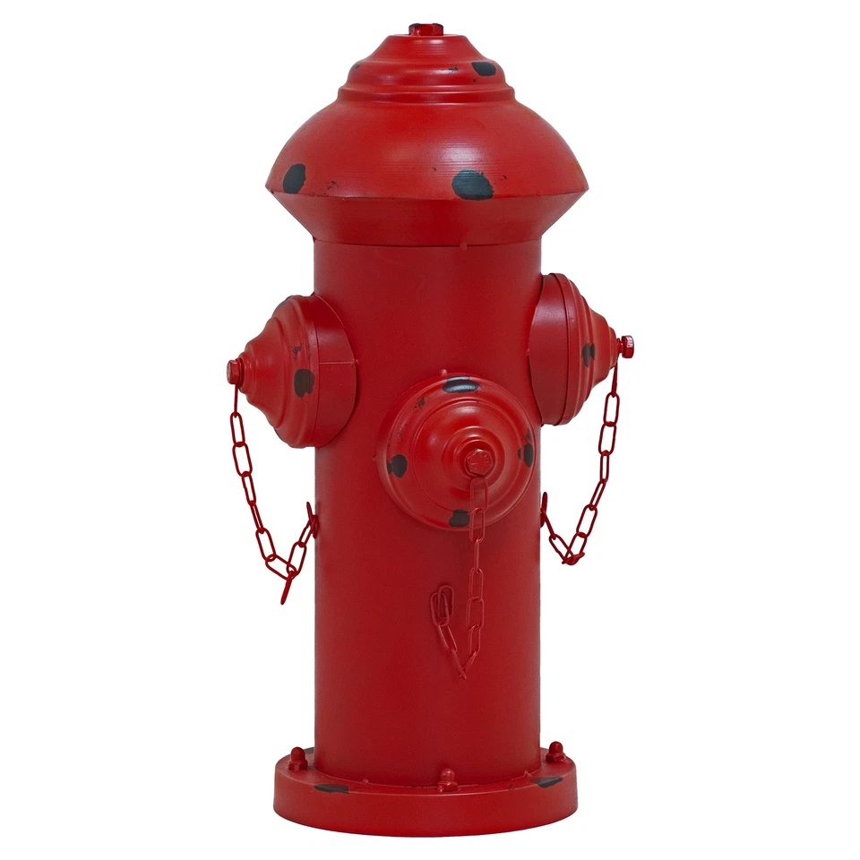 Fire Hydrant Metal Outdoor Statue - 21 in by Sunnydaze - Image 2 of 4