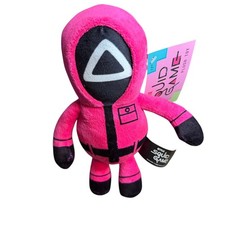 Squid Game Pink Triangle Masked Soldier Plush Toy Netflix 17 Kids Collectible