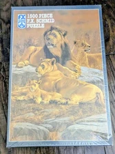 1500 Piece FX Schmid Jigsaw Puzzle: The Lion Kingdom-Brand New & Sealed