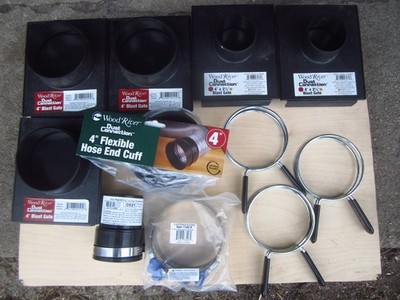 14 pc LOT - WOOD RIVER 4'' BLAST GATE , TAYTOOLS CLAMPS, Dust Collection -  MORE!