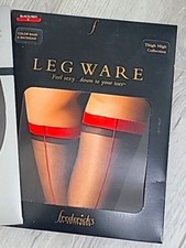 Frederick's of Hollywood Stockings Color Band w/ Backseam Stockings Size S