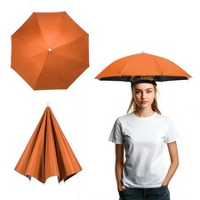 Umbrella Hat Fishing Hat with Elastic Band for Fishing Orange 