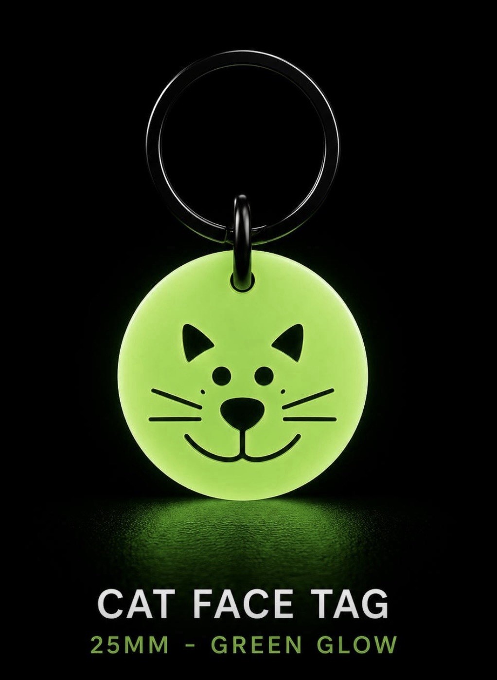 Etichette per gatti Glow Tag Glow In The Dark per collare di sicurezza animali domestici accessori verde divertimento