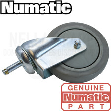 Numatic 125mm Trolley Wheel Genuine 204113 Stem Fitting Style for Ecomatic & ++