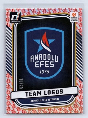 Anadolu Efes Istanbul 2024-25 Donruss EuroLeague Team Logo 25th Anniversary #/25