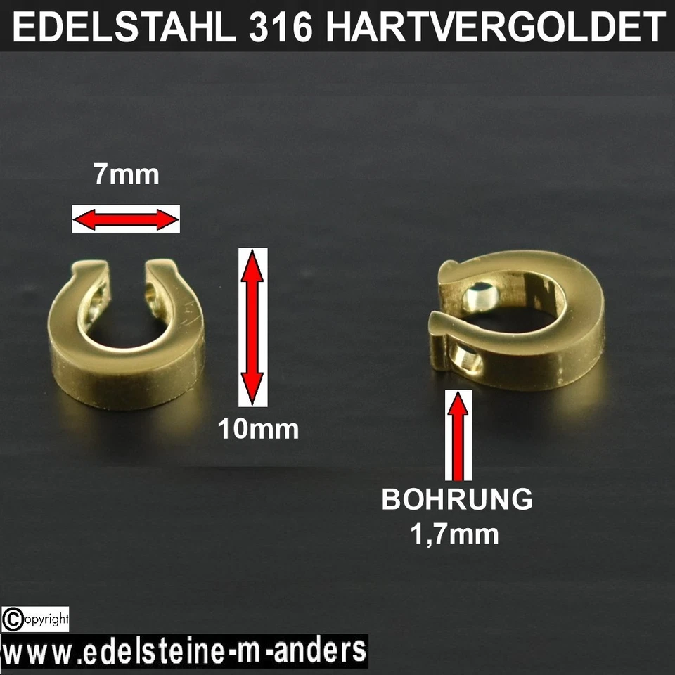 Zwischen Perlen Teile Ketten Armband Spacer Slider Beads Hufeisen Edelstahl DIY - Bild 1 von 1