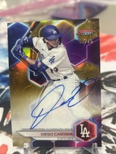 2023 Bowman's Best Diego Cartaya Base Refractor Auto Dodgers Top Prospect Gold