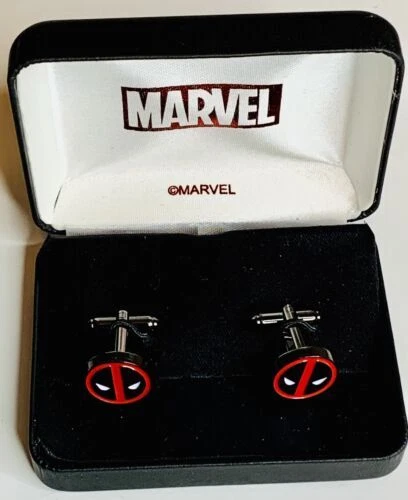 Marvel Esmalte Preto Abotoaduras para Homens