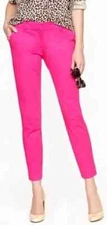 J. CREW Cafe Capri Pant in Pink 57064 - Size 2 - Rt $90 - NWT
