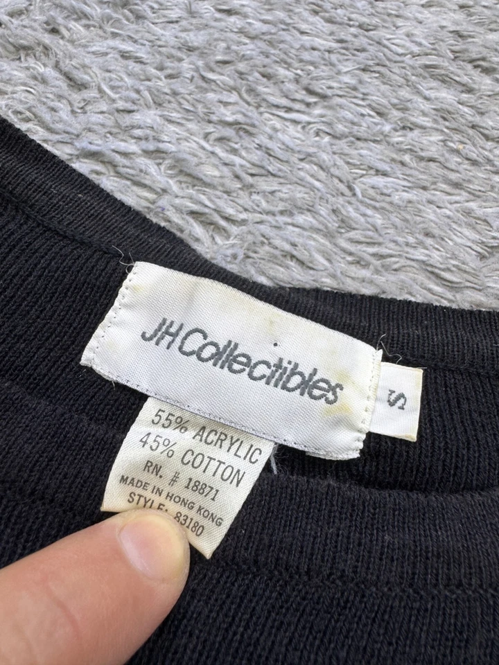 JH коллекционные свитер женщин маленький черный короткий рукав с подкладкой Crewneck пуловер - Изображение 3 из 4