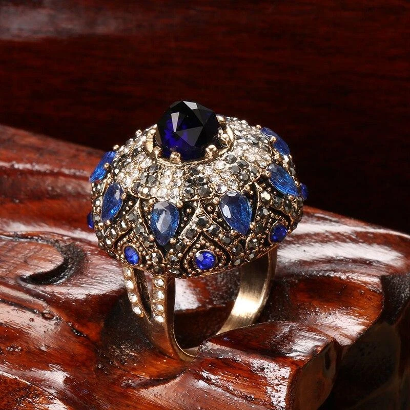 Men Big Oval Crystal Ring Women Zircon Stone Rings Couple Engagement  Jewelry 1Pc | eBay