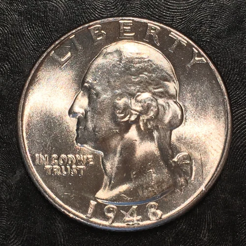 1948 Silver Washington Quarter - Nice Uncirculated - High Quality Scans #G343