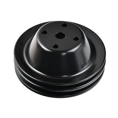 2 Double Groove Long Water Pump Pulley LWP For Small Block Chevy SBC 262 350 400