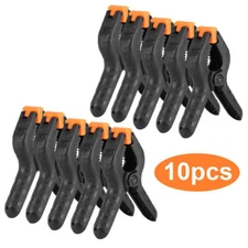 10pcs 4inch A Type Black Multifunctional Plastic Spring Clamp Clip DIY