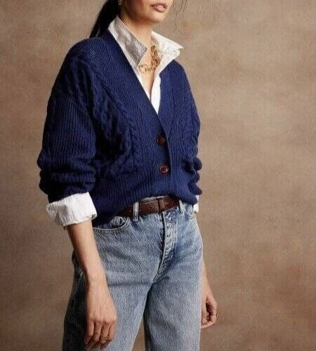 Banana republic navy cardigan clearance