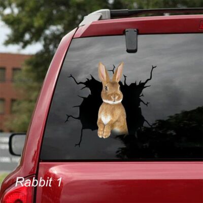 White Rabbit Car Decal LARGE-SIZED CAR DECALS - RABBIT - 2 CHOICES | eBay