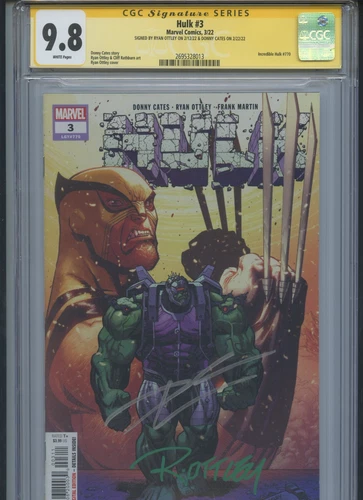 Hulk #3 2022 CGC Signature Series 9.8 (Signed By Ryan Ottley and Donnie Cates)~
