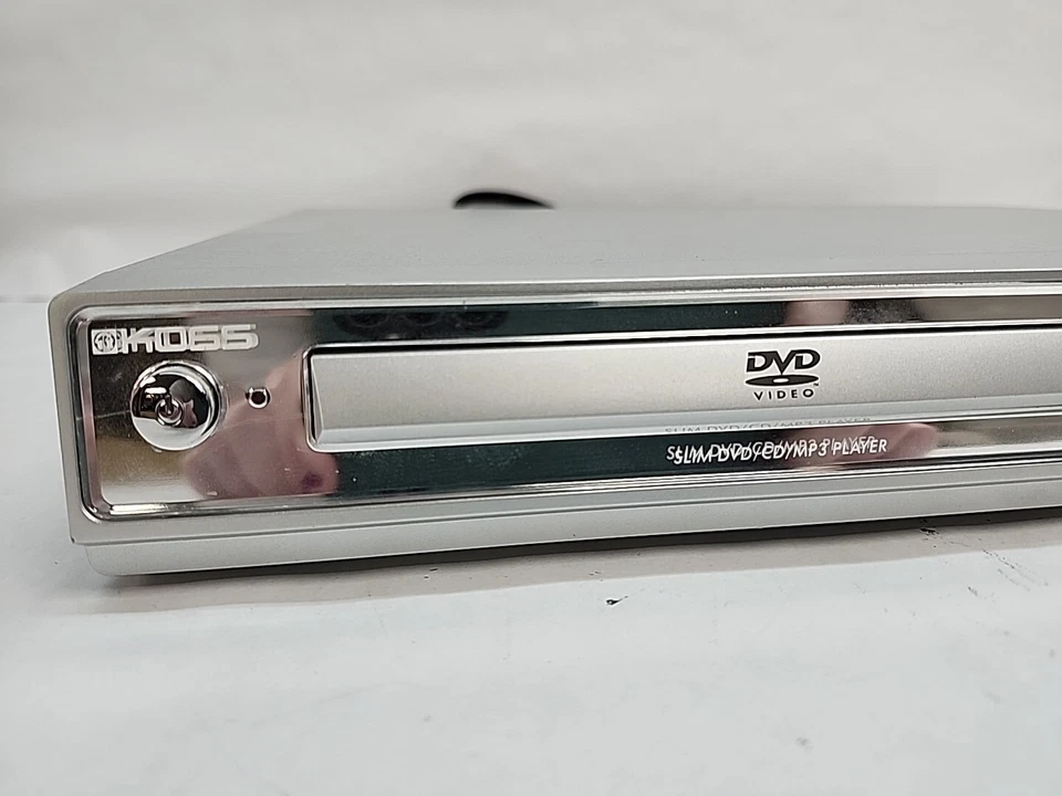 Reproductor de DVD / CD / MP3 Koss KS3112 delgado plateado GENUINO OEM video WMA - PROBADO Foto 2 de 4