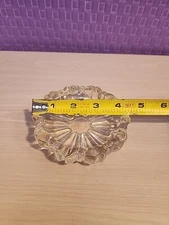 Vintage  Glass Ashtray, Scalloped Rim, 4 1/4" Wide