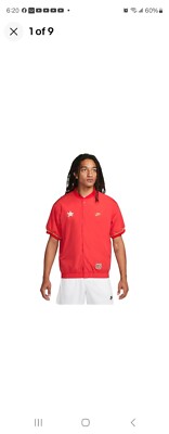 Nike Authentics Men's Warm-Up Shirt Basketball Mens  Red Size Large (FN1456)
