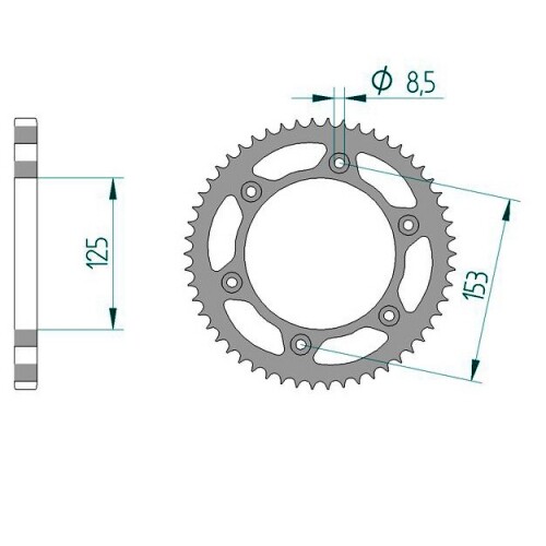Roue arrière avec pneu peu roulé pour Honda 125 XR L - JD19 - JD19A