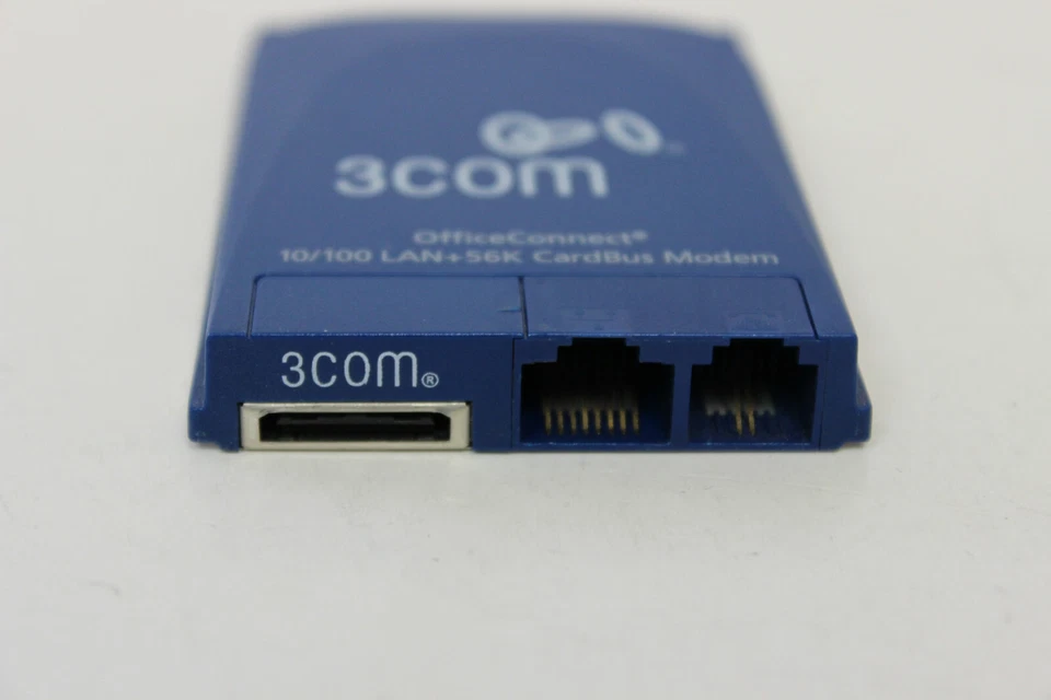 3COM 3C3SH654B OFFFICE CONNECT 10/100 LAN+56K CARDBUS MODEM 10047124 PCMCIA - Image 3 of 4