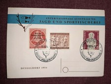Sonderkarte  Internat. Ausstellung Jagd und Sportfischerei D&uuml;sseldorf 1954