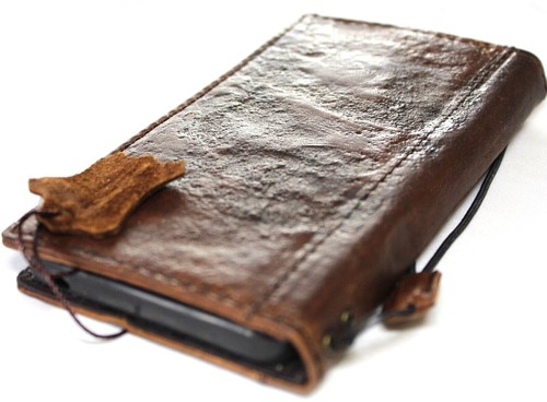 Genuine Leather case for Iphone 17 16 15 14 13 12 16e Pro Max Air Wallet Book - Picture 6 of 6