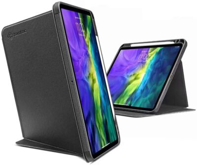 TomToc iPad Pro 11'' Hülle - Schwarz, Slim, Magnet, Tri-Mode, Stifthalter - Neu