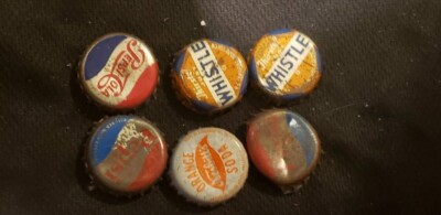Pepsi Cola Whistle Nesbitt's Orange Soda Bottle Cap Set of Six