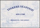 Vintage placemat TINKERS SEAFOOD various ships pictured Bridgeton New Jersey — photo 1