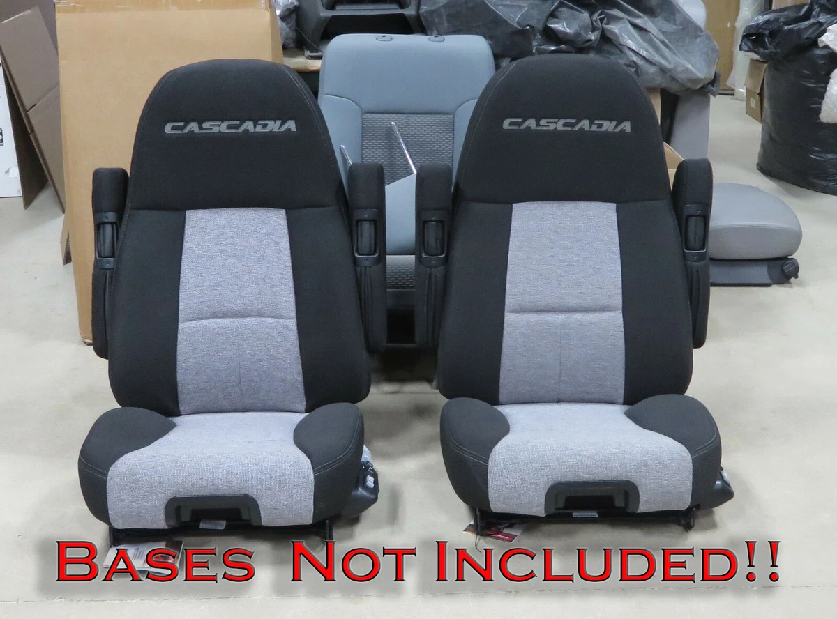 Freightliner Cascadia Black Cloth Sears Atlas II Series Air Ride Bucket  Seats